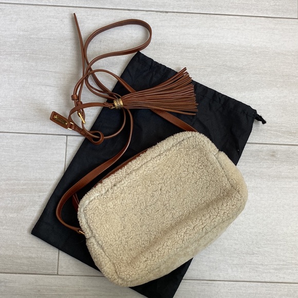 COPY - Saint Laurent 
Shearling Monogram Lou Camera Bag Beige - Picture 3 of 6